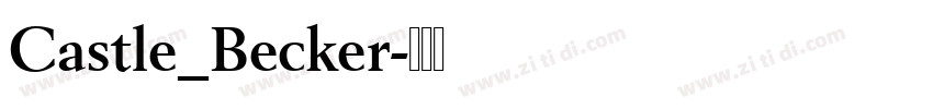 Castle_Becker字体转换