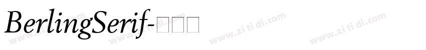 BerlingSerif字体转换