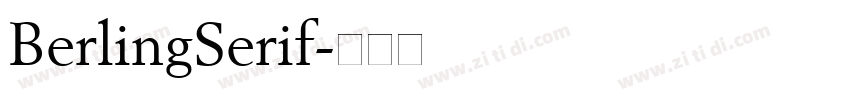 BerlingSerif字体转换