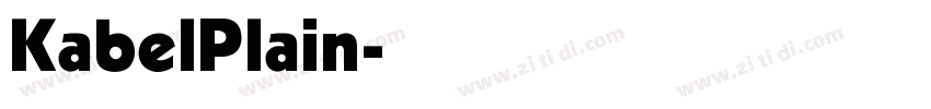 KabelPlain字体转换