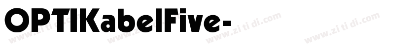OPTIKabelFive字体转换
