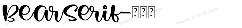 BearSerif字体转换
