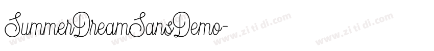 SummerDreamSansDemo字体转换