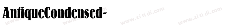 AntiqueCondensed字体转换