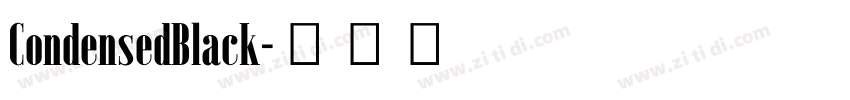 CondensedBlack字体转换