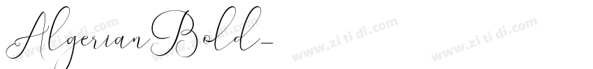 AlgerianBold字体转换