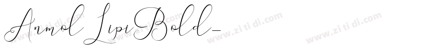 AnmolLipiBold字体转换