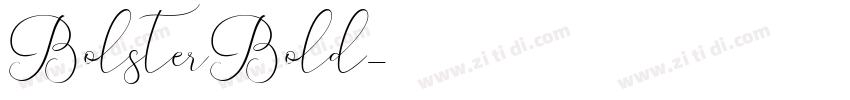 BolsterBold字体转换