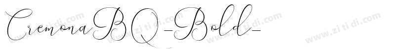 CremonaBQ-Bold字体转换
