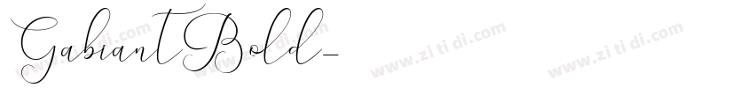 GabiantBold字体转换