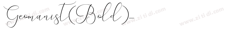 Geomanist(Bold)字体转换