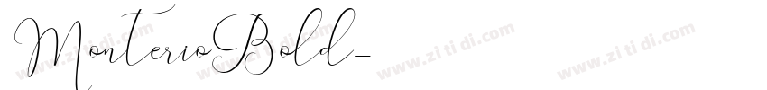 MonterioBold字体转换