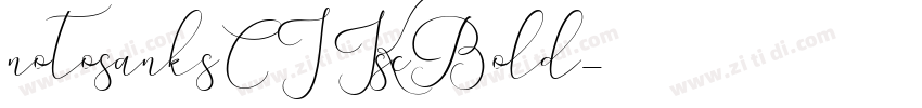 notosanksCJKscBold字体转换