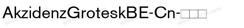 AkzidenzGroteskBE-Cn字体转换
