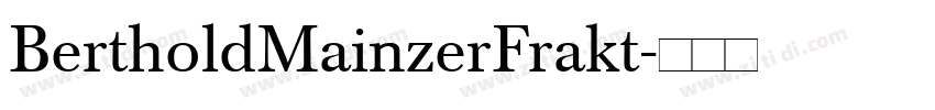 BertholdMainzerFrakt字体转换