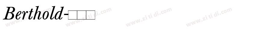 Berthold字体转换