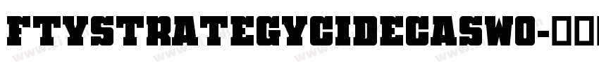 FTYStrategycideCASW0字体转换