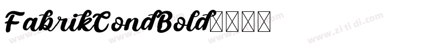 FabrikCondBold字体转换