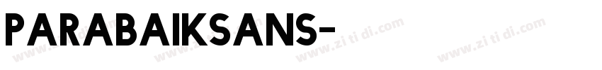 ParabaikSans字体转换
