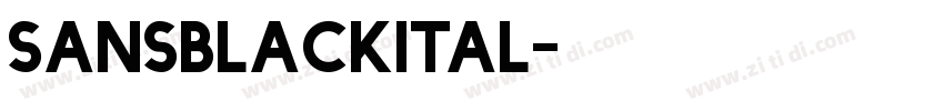 SansBlackITAL字体转换