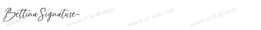 BettinaSignature字体转换