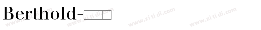 Berthold字体转换