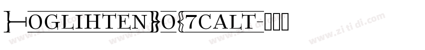 FoglihtenNoO7calt字体转换