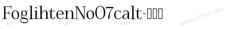 FoglihtenNoO7calt字体转换