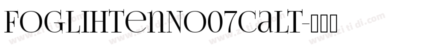 FoglihtenNo07calt字体转换