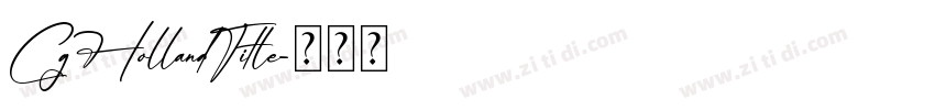 CgHollandTitle字体转换