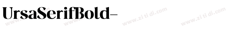 UrsaSerifBold字体转换 UrsaSerifBold字体转换