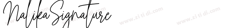 NalikaSignature字体转换