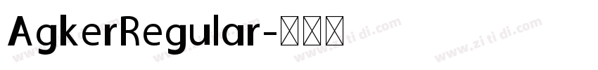 AgkerRegular字体转换
