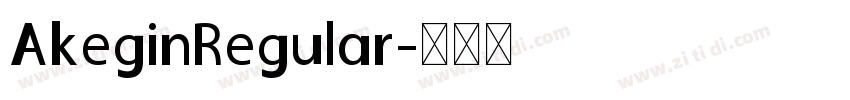 AkeginRegular字体转换