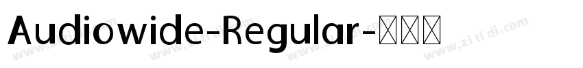 Audiowide-Regular字体转换