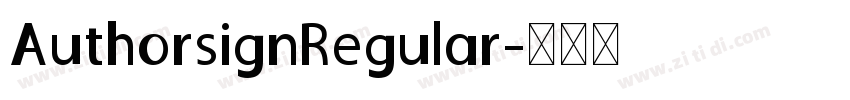 AuthorsignRegular字体转换
