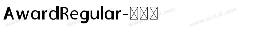 AwardRegular字体转换