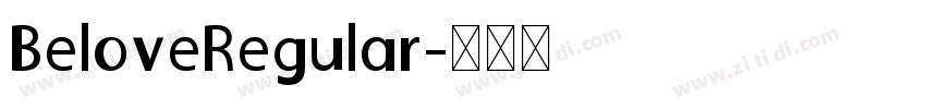BeloveRegular字体转换