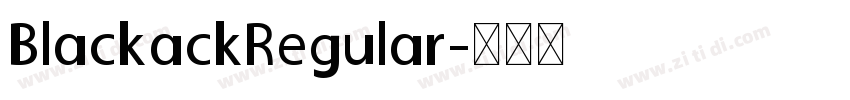 BlackackRegular字体转换