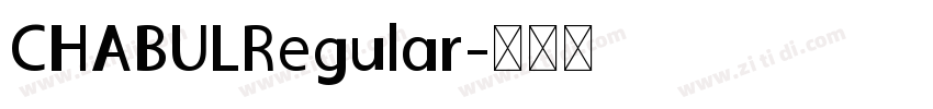 CHABULRegular字体转换