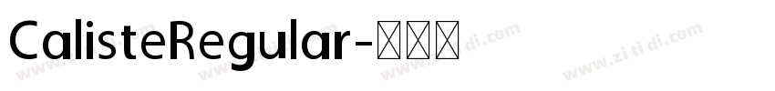 CalisteRegular字体转换