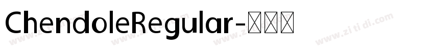 ChendoleRegular字体转换