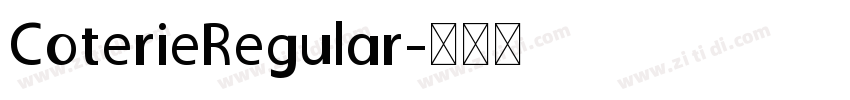 CoterieRegular字体转换