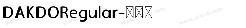 DAKDORegular字体转换