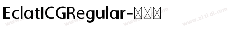 EclatICGRegular字体转换