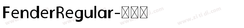 FenderRegular字体转换
