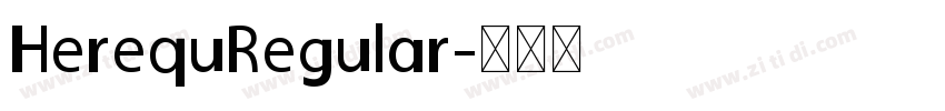 HerequRegular字体转换