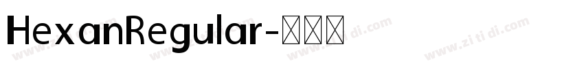 HexanRegular字体转换