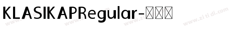 KLASIKAPRegular字体转换