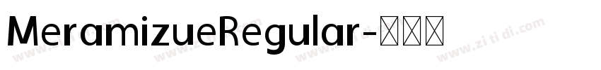 MeramizueRegular字体转换